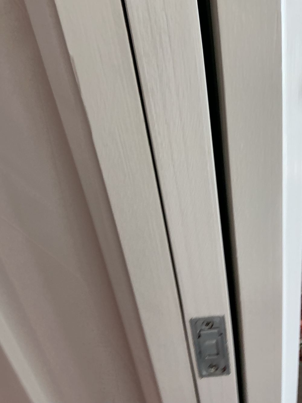 Internal door binding against its frame at handover, Cobbitty