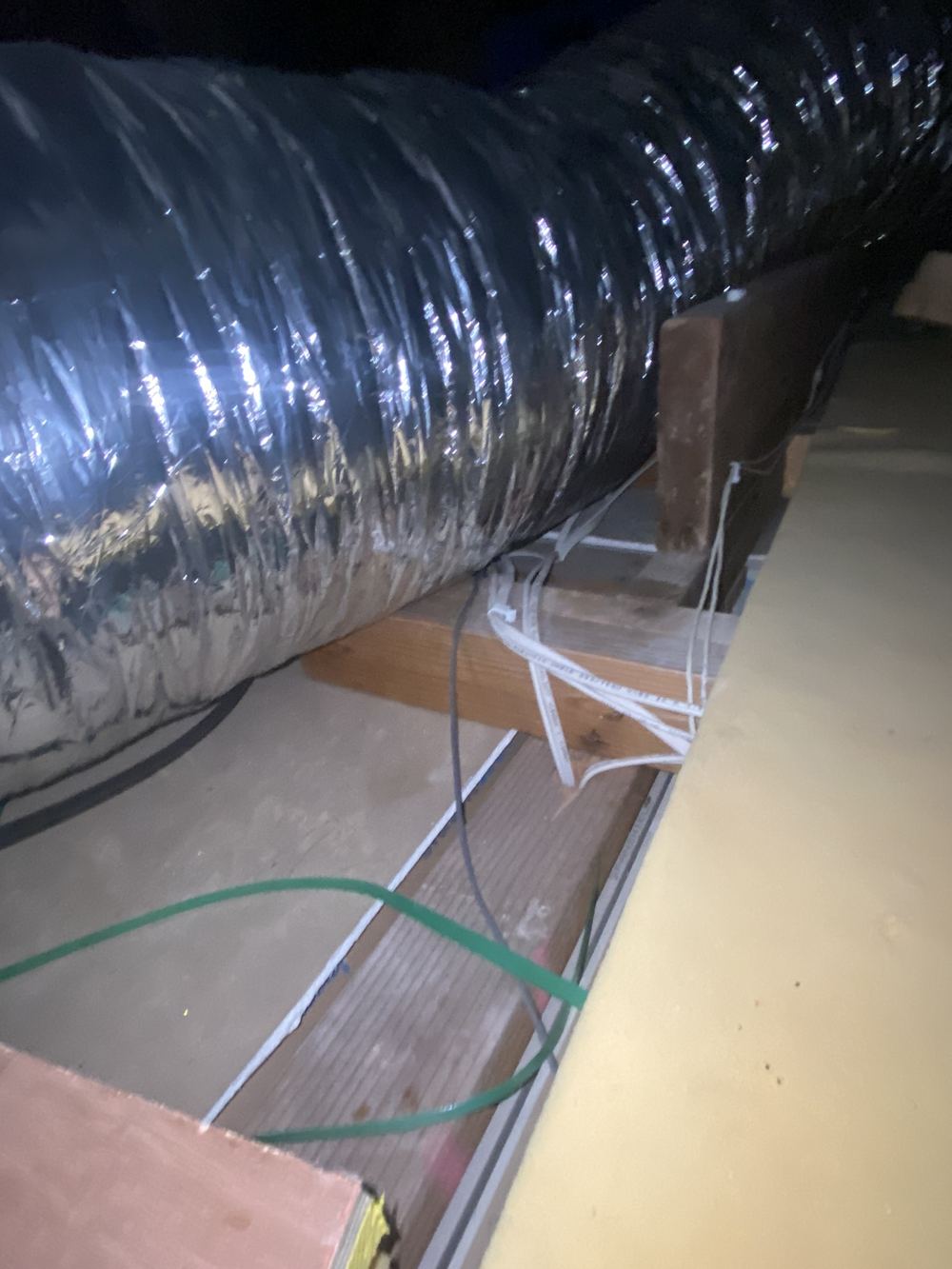 No ceiling insulation installed anywhere in the roof space, found during a pre-purchase inspection in Casula